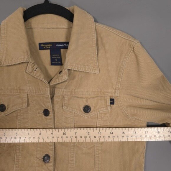 Abercrombie & Fitch‎ Women’s Authentic Quality Corduroy Jacket Button Y2K SMALL - Picture 5 of 8
